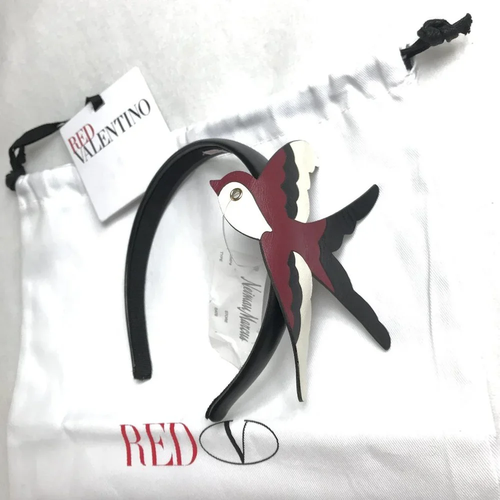 Auc Red Valentino leather lrg flying bird headband - Picture 3 of 11